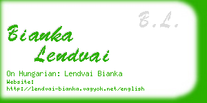 bianka lendvai business card